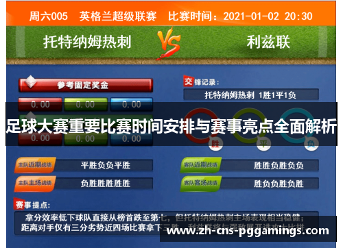 足球大赛重要比赛时间安排与赛事亮点全面解析 足球大赛重要比赛时间安排与赛事亮点全面解析